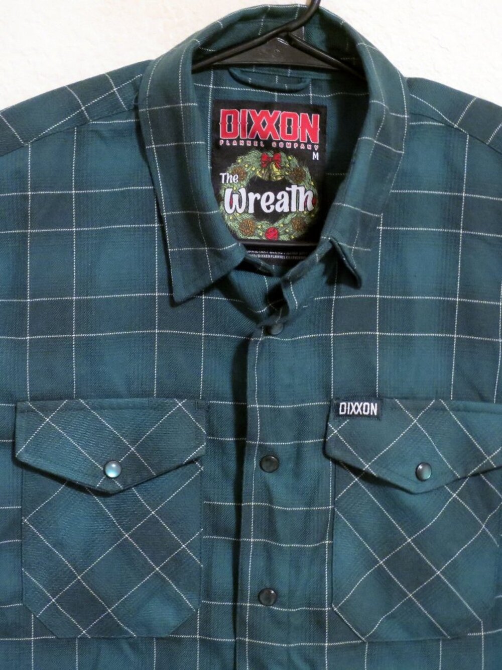 Dixxon Flannel Company Shirt Mens Medium Long Sleeve Flannel The Wreath Green
